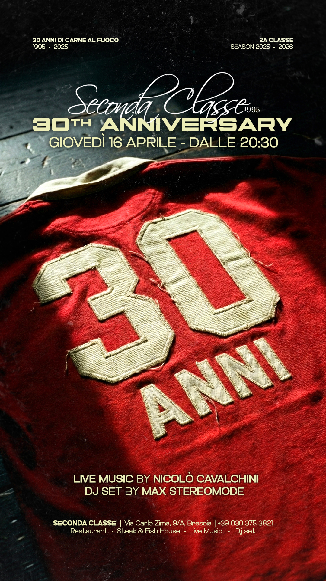 30th ANNIVERSARY | Nicolò Cavalchini Live Band